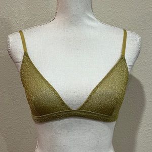 Sparkly Gold Triangle Bra